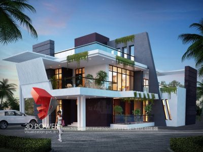 bungalow 3d architectural exterior visualization rendering